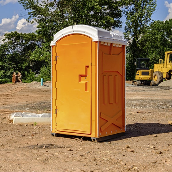 how often are the portable restrooms cleaned and serviced during a rental period in Manawa WI